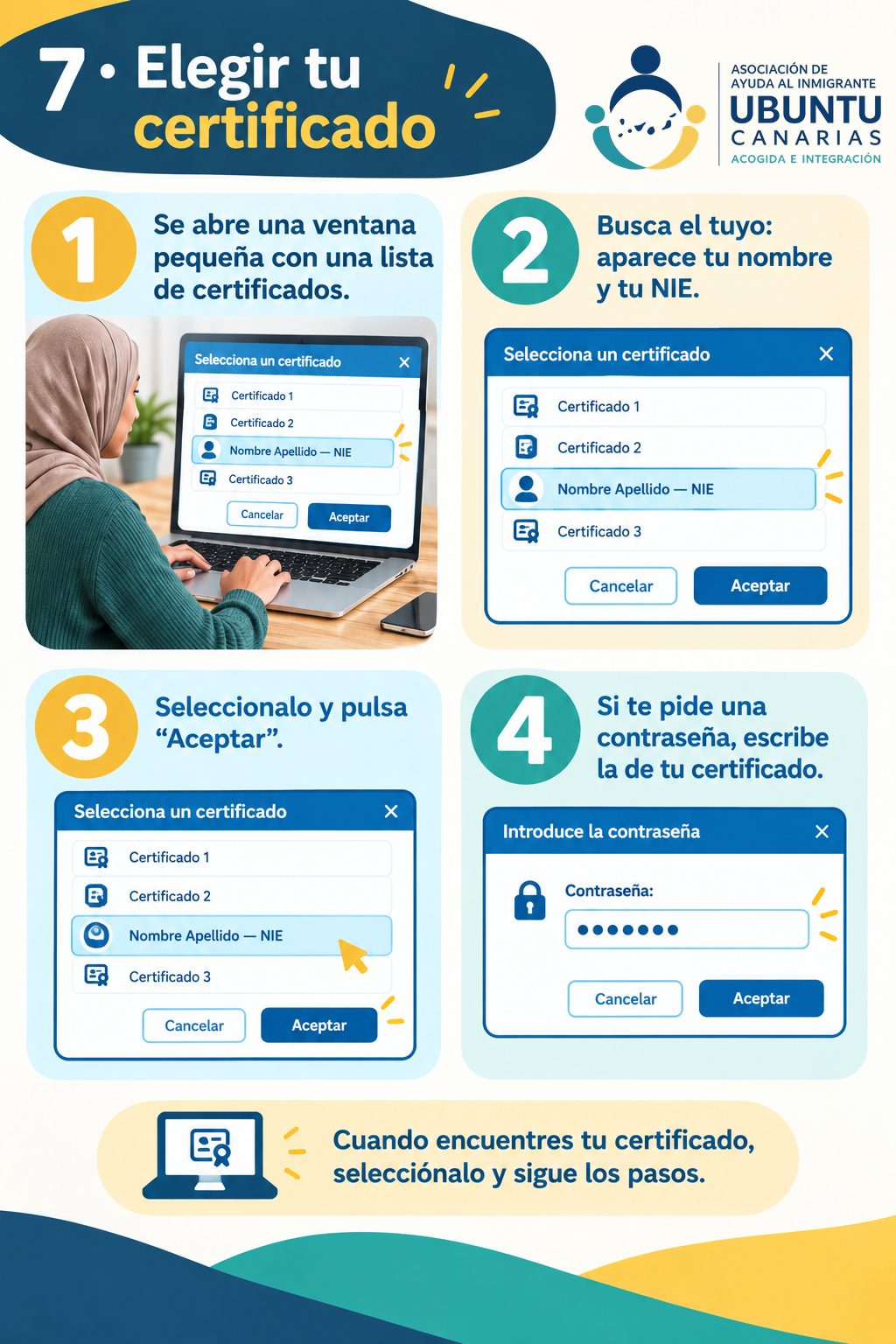 Imagem 7 do guia: Escolher o seu certificado