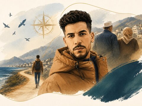 Yassine E., jovem marroquino que partilha o seu testemunho em Vozes do Mundo